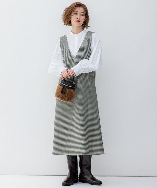 23区 S 【洗える】CANCLINI ボリュームスリーブ シャツ ホワイト系