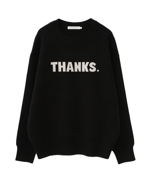 AMERICAN HOLIC バイパチＴＨＡＮＫＳ．ジャガードニットＰＯ Black