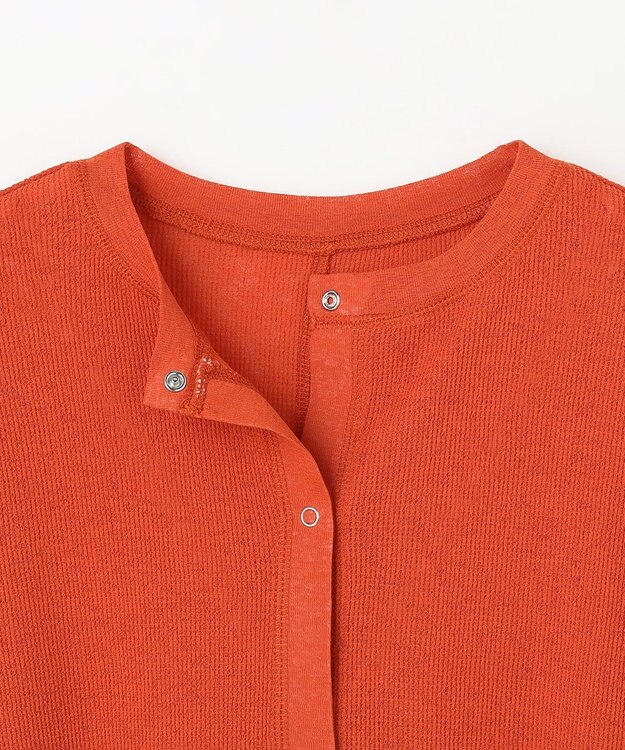 ANY シアーワッフルカーディガン オレンジ