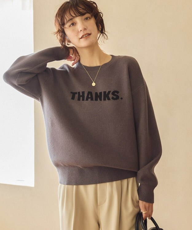 AMERICAN HOLIC バイパチＴＨＡＮＫＳ．ジャガードニットＰＯ Gray Mixture