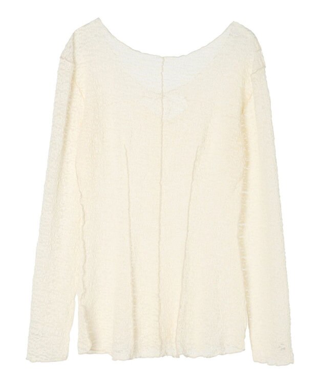 Green Parks カットワークデザインレーストップス Off White