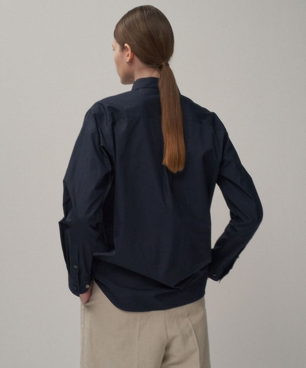 ATON SUVIN BROAD | スタンダードシャツ NAVY