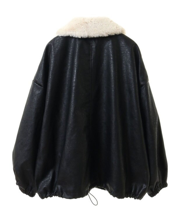 Green Parks ・ＥＬＥＮＣＡＲＥ　ＤＵＥフェイクレザーＺＩＰブルゾ Black