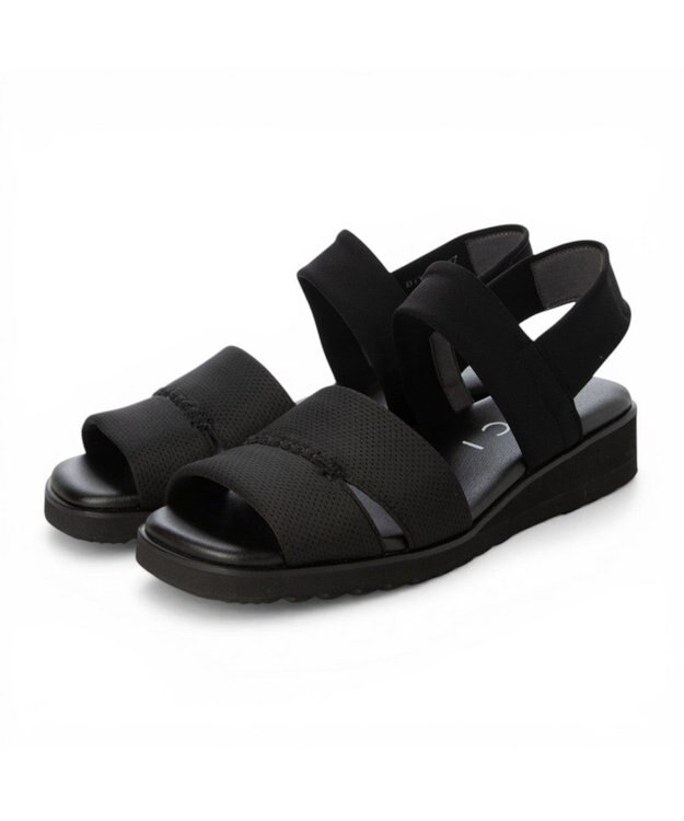 MODE ET JACOMO <D'ICI>ストレッチフィットサンダル ブラック
