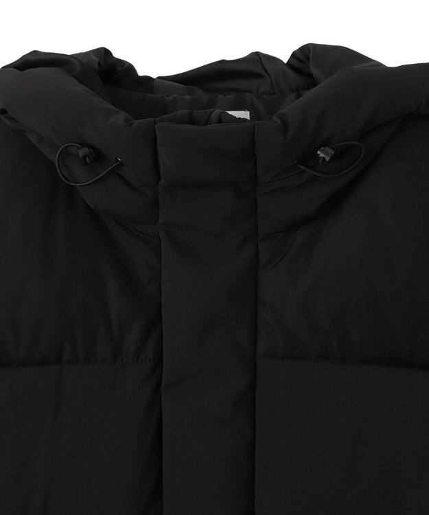 WEGO カラーブロックパテッドフードブルゾン ブラック