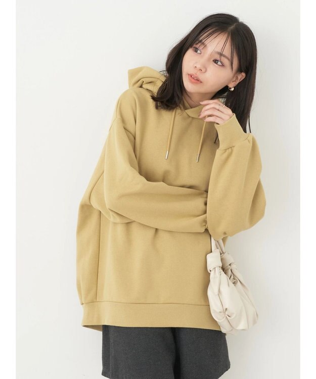 earth music&ecology 裏起毛パーカー Yellow