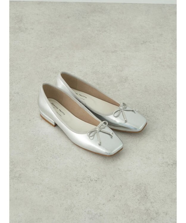 earth music&ecology ＯＲｉｅｎｔａｌＴＲａｆｆｉｃ　バレエパンプス Silver