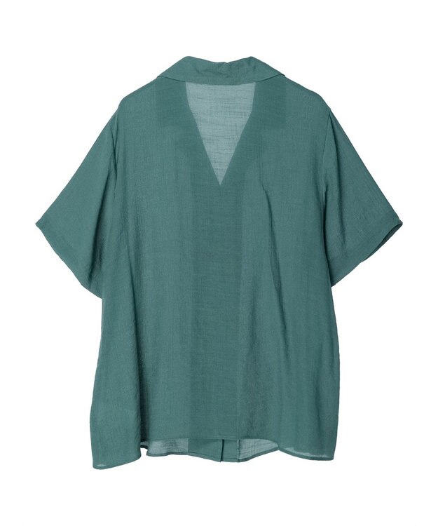 Green Parks ゆったり開襟シャツ Green