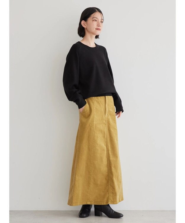AMERICAN HOLIC コーデュロイＡラインスカート Mustard