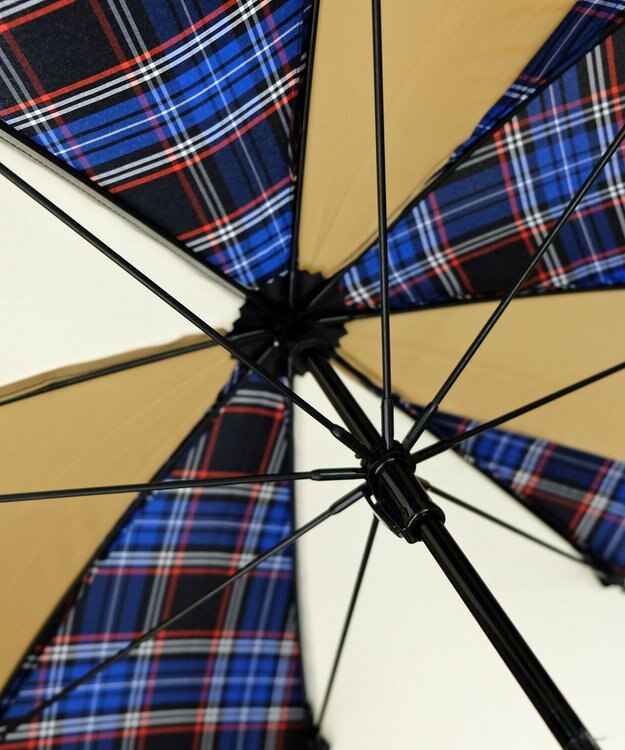 +RING 【限定/日本製】UNISEX  プラスリング 長傘60cm BGE/CHK SR21 マルチカラー