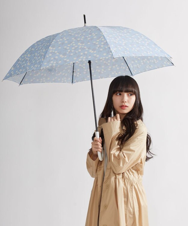 MOONBAT 【超撥水】フロータス (FLO(A)TUS) 長傘 コットンフラワー 耐風 ペールスカイ