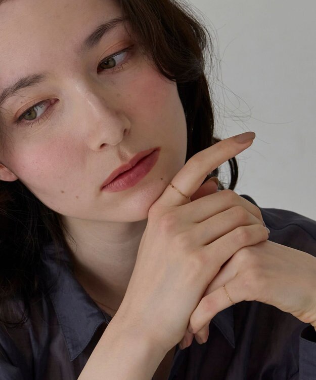 Phoebe 【K10】エクレアチェーンリング　ゴールド 3号/7号/11号/13号　BOX付き ゴールド