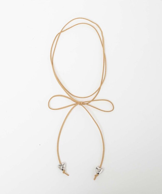 WEGO Lハートリボンチョーカー ベージュ