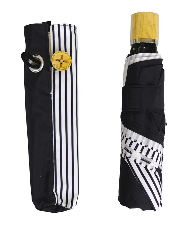 +RING 【プラスリング】【数量限定】【UVカット90%以上】レディース向け 晴雨兼用 折傘 BLK-STP T1168 NEW COLLECTION 黒