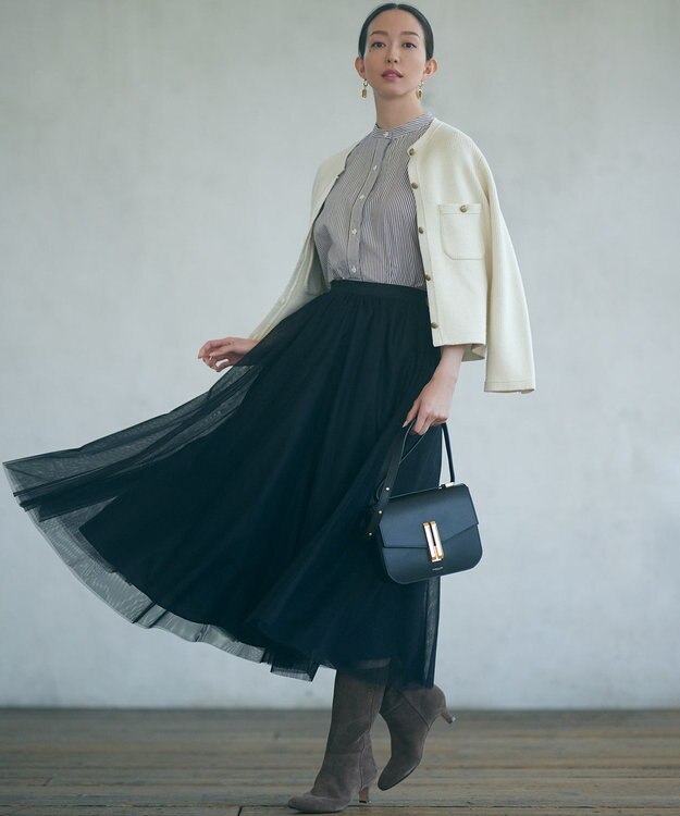 23区 DEMELLIER VANCOUVER ショルダー バッグ ブラック系