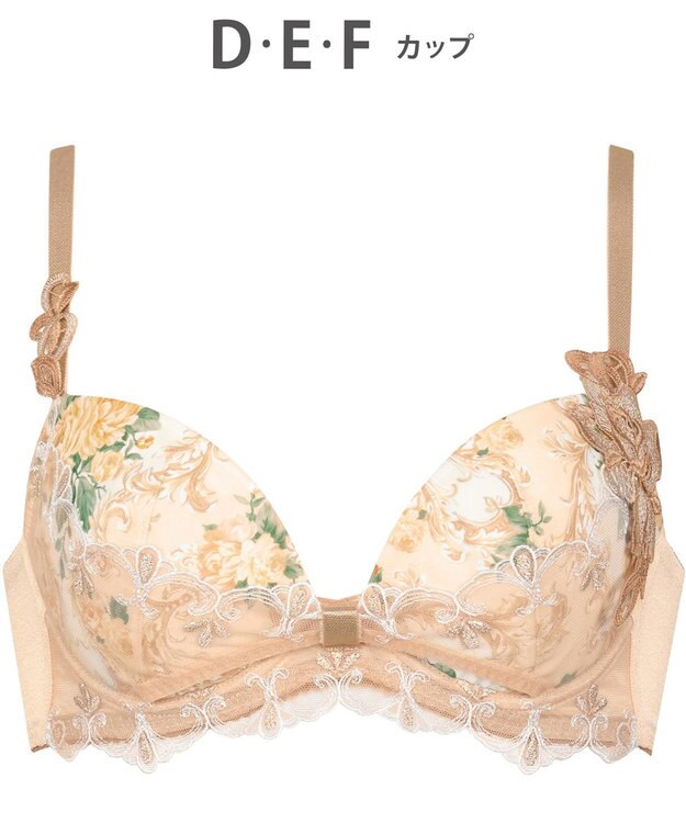 WACOAL ルジェ 【リボンブラ】 ブラジャー キレイな谷間をメイク 動いても谷間をキープ レディース BCA737 /ワコール ベージュ