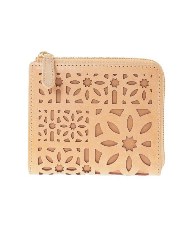 genten マルチカットワークミニ　ミニ財布 ハニーベージュ