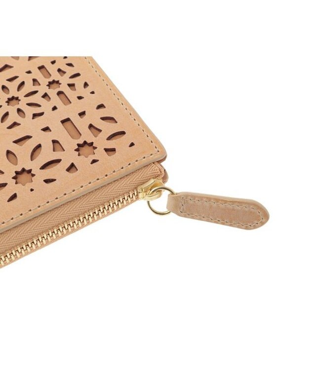 genten マルチカットワークミニ　ミニ財布 ハニーベージュ