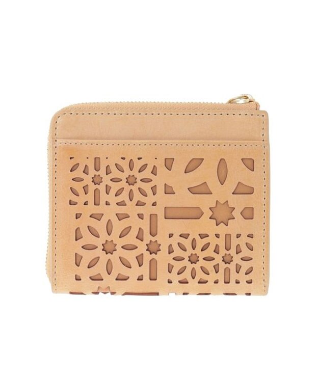 genten マルチカットワークミニ　ミニ財布 ハニーベージュ