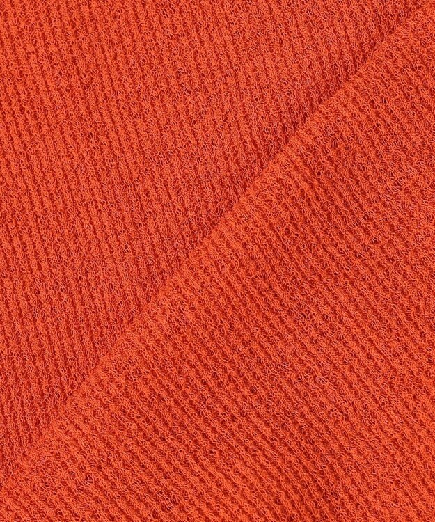 ANY シアーワッフルカーディガン オレンジ