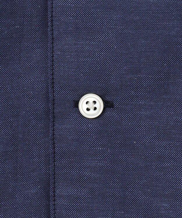 J.PRESS MEN 【HYBRID LINEN】オープンカラーシャツ ネイビー系