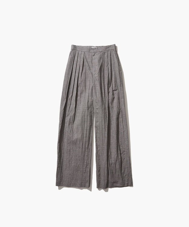 ATON WRINKLES COTTON | ワイドパンツ CHECK
