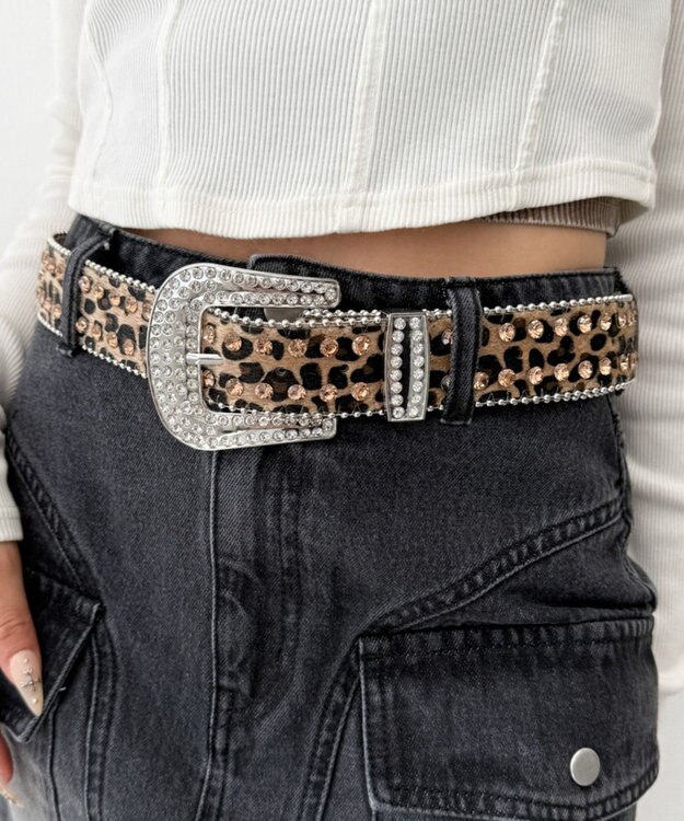 WEGO Lビジューラメシャギーベルト 柄1