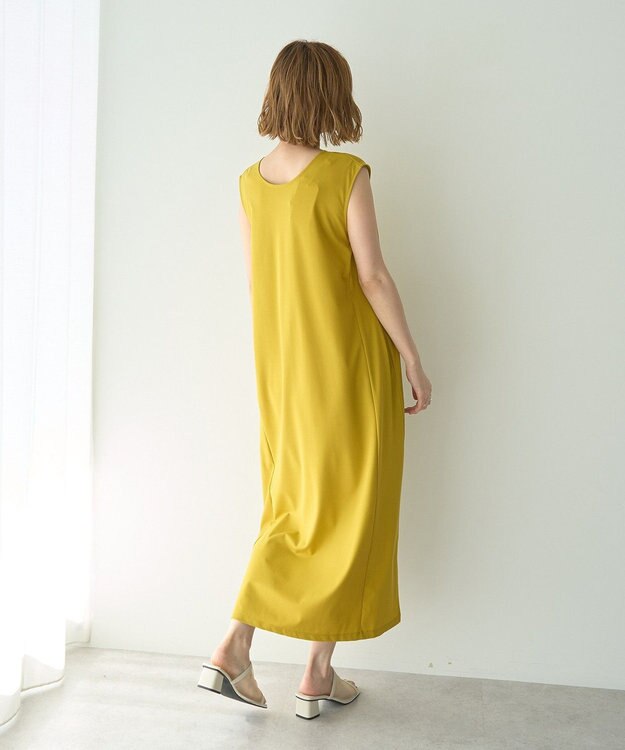 YECCA VECCA 2wayノースリーブカットワンピース Yellow