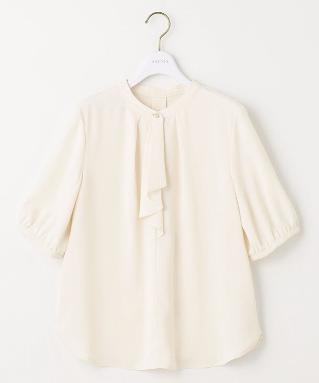 ANY SIS S 【洗える】ラッフルボウ ブラウス アイボリー