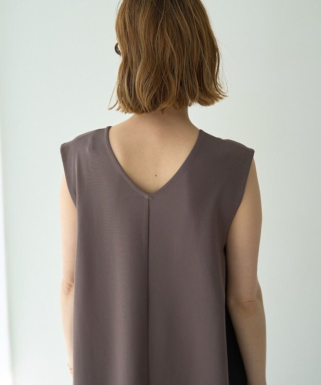 YECCA VECCA 2wayノースリーブカットワンピース Charcoal Gray
