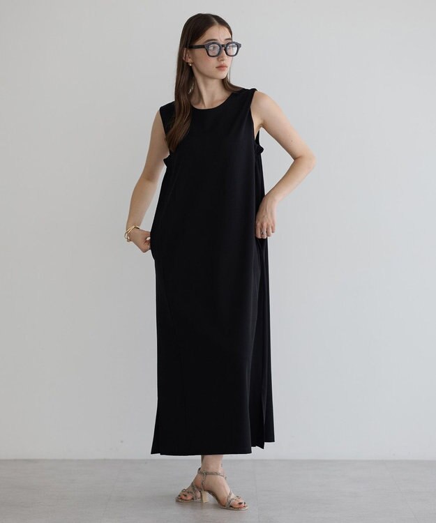 YECCA VECCA 2wayノースリーブカットワンピース Black