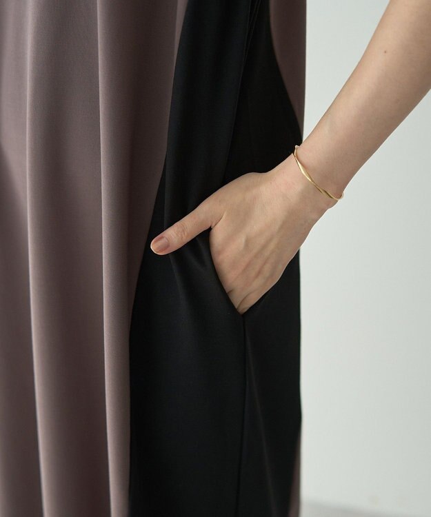 YECCA VECCA 2wayノースリーブカットワンピース Charcoal Gray