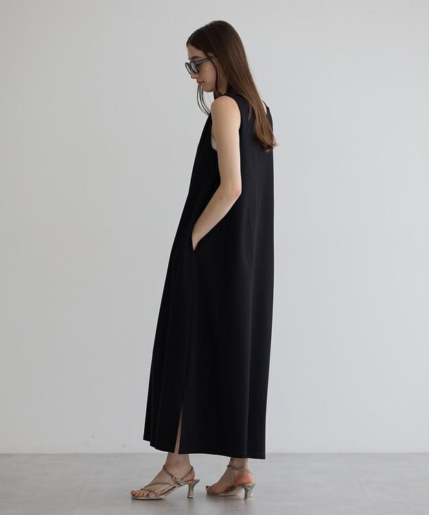 YECCA VECCA 2wayノースリーブカットワンピース Black