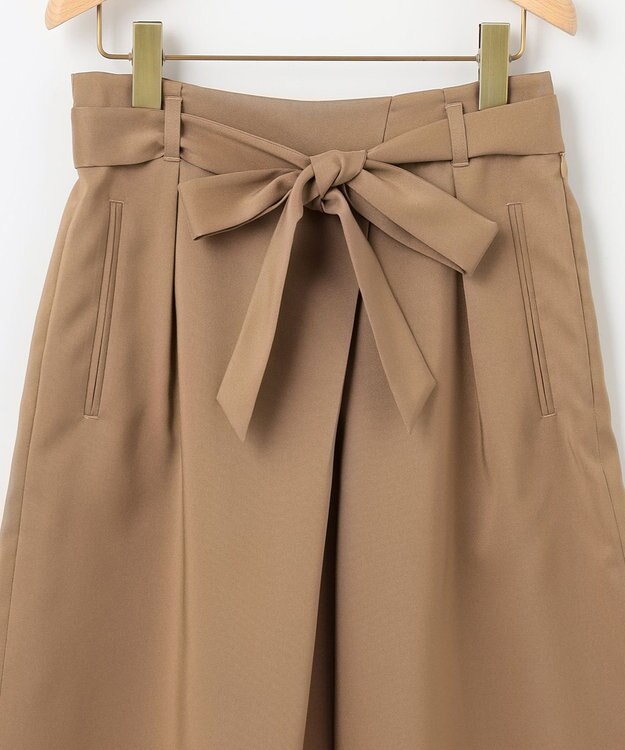 組曲 【WEB限定】オシャクロスキュロットパンツ ベージュ系