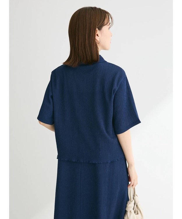 Green Parks BEST PRICE 表面カット衿付シャツ Blue