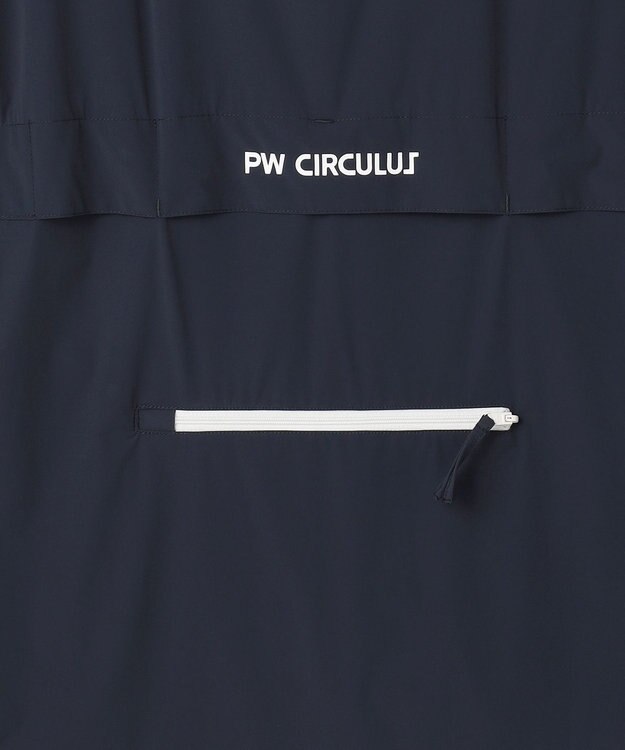 PW CIRCULUS 【撥水加工 / 小さくまとまる】【UNISEX】オーバーサイズ パッカブルベスト ゴルフウェア メンズ レディース ネイビー系