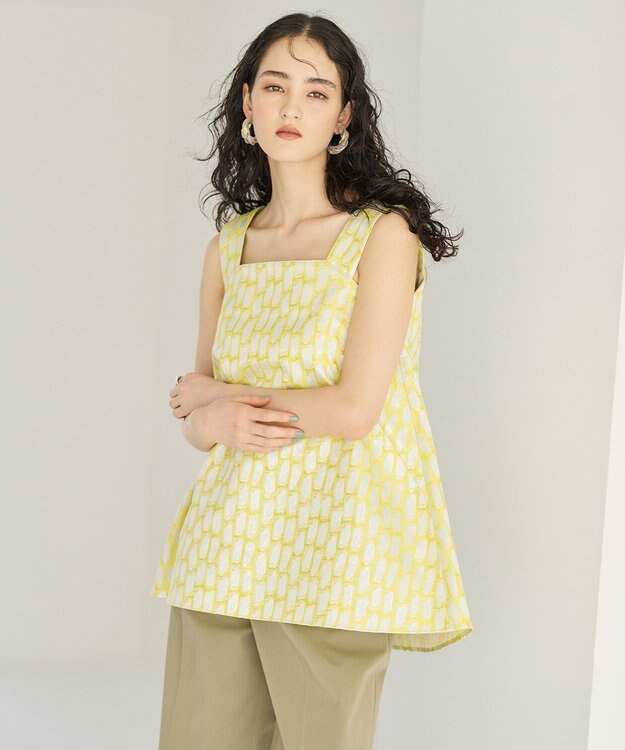 #Newans チュニックビスチェ イエロー×シルバー