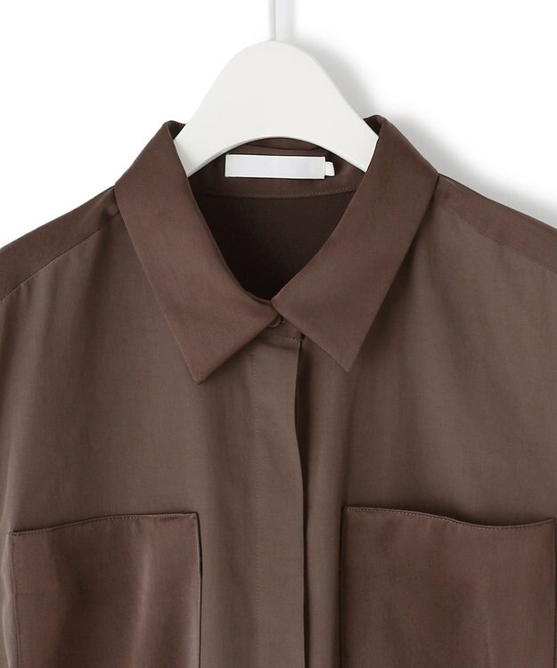 ICB L 【WEB＆一部店舗限定】 AiryTypewriter ノースリーブワンピース ブラウン系