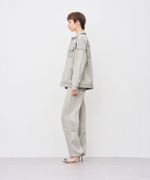 uncrave 【upper hights×uncrave】THE NIECE ストレートデニムパンツ ホワイトスモーク