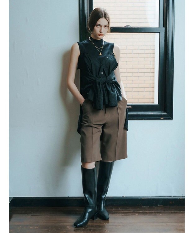 YECCA VECCA 3wayシアージャガードシャツ Ivory