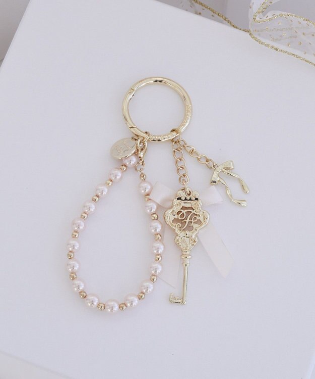 Maison de FLEUR キーリボンパール2Wayチャーム Light Pink