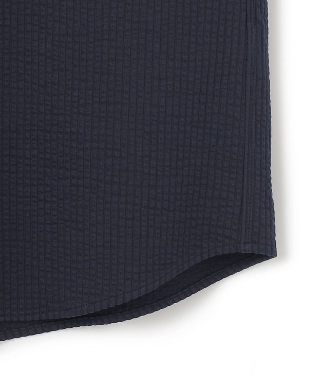 JOSEPH HOMME 【WEB・一部店舗限定】 ドライサッカーストレッチ　半袖レギュラーカラーシャツ ネイビー系