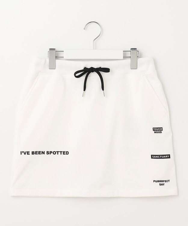 PW CIRCULUS 【WOMEN】【洗える/軽量】裏毛 ロゴ スカート ゴルフウェア レディース ホワイト