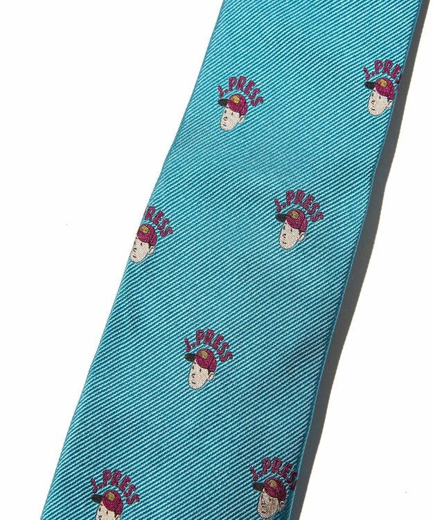 J.PRESS MEN 【AaronChang】モチーフ ネクタイ ターコイズブルー系