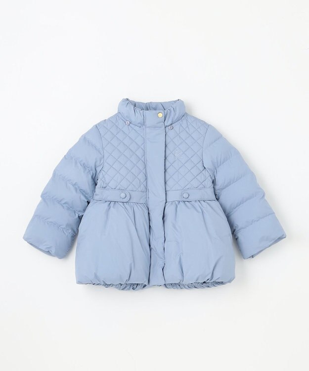 組曲 KIDS 【110-140cm】キルティング 中綿コート マローブルー系