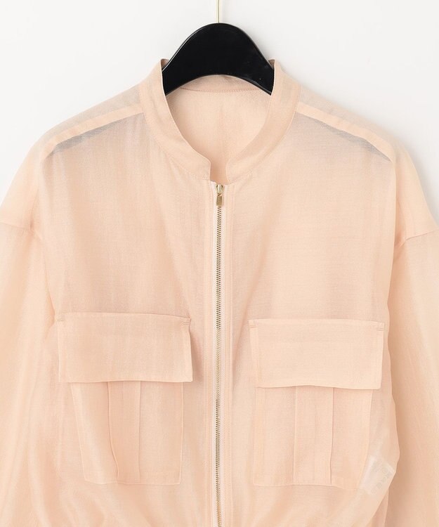 GRACE CONTINENTAL バックコンシャスブルゾン ベージュ