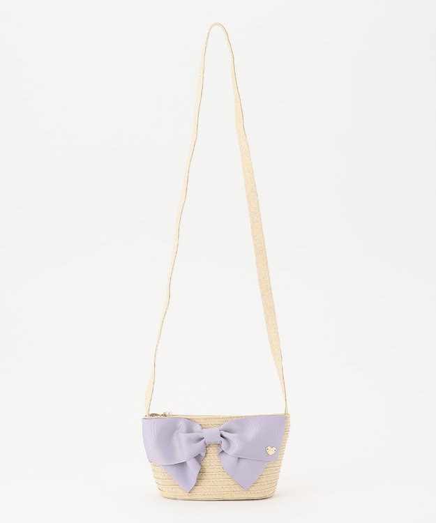 ANY KIDS リボン ポシェット ラベンダー