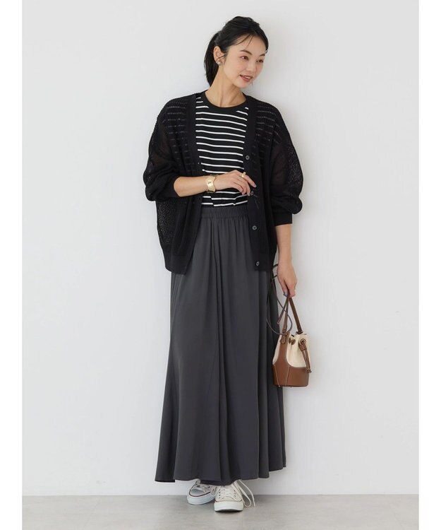 AMERICAN HOLIC メッシュＶネックニットカーディガン Black