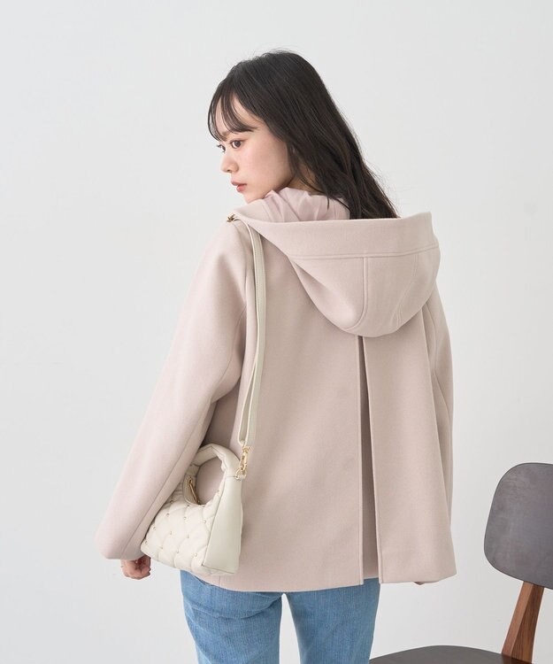 earth music&ecology 【フード取り外し可】2WAYフードコート Light Beige