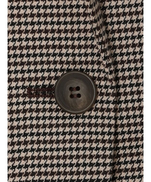 earth music&ecology テーラードジレ Check Brown